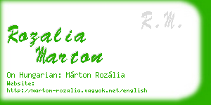 rozalia marton business card