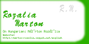 rozalia marton business card